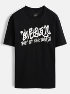 Statement front print oversized tshirt | Black