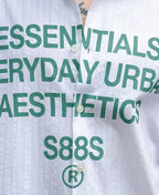 White Seersucker Printed Shirt 100% Cotton