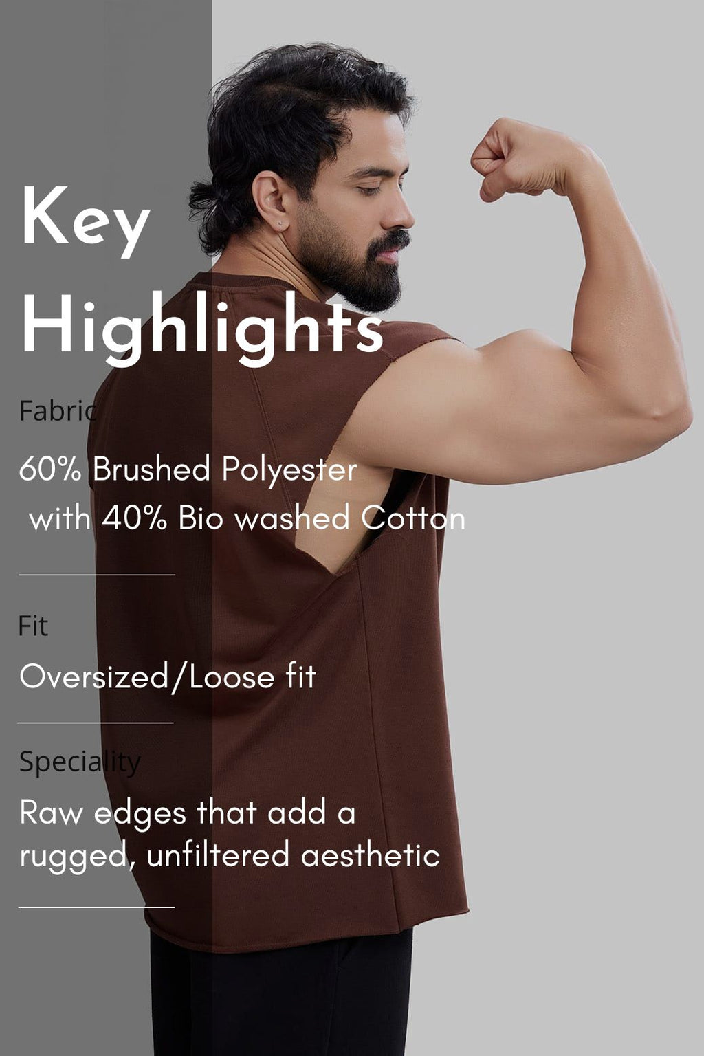 Shell Raw Capsleeves Tank Brown