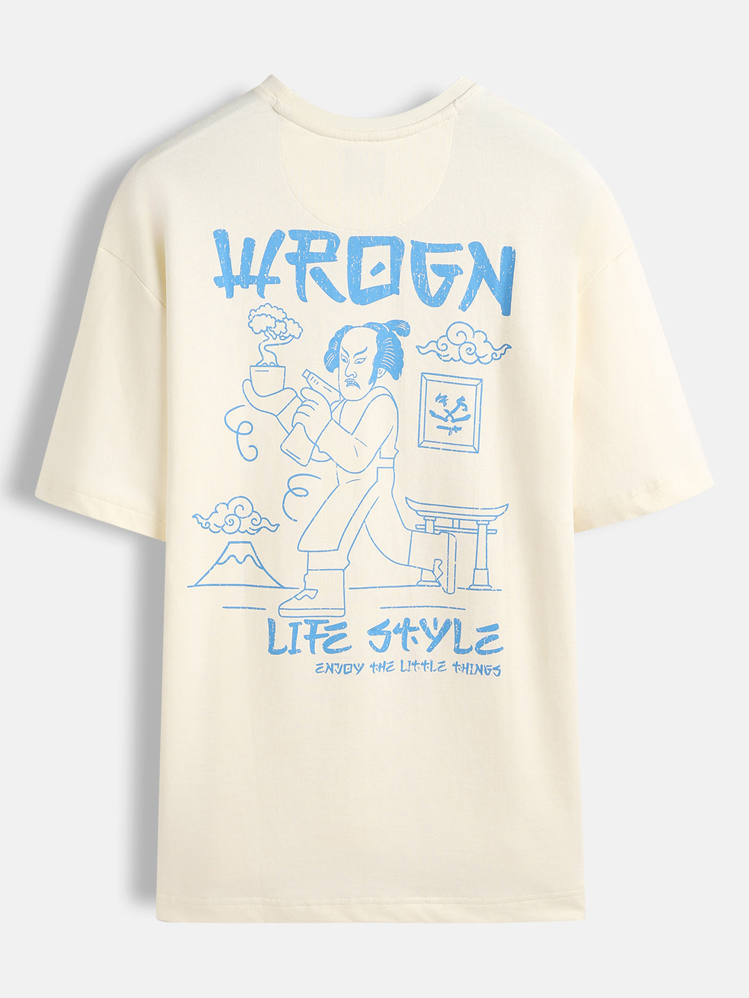 Minimal chest print T-shirt | Off white