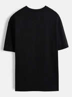 Men’s bold chest print oversized T-shirt | Black