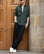 Olive Overdyed Checks Shirt 100% Cotton