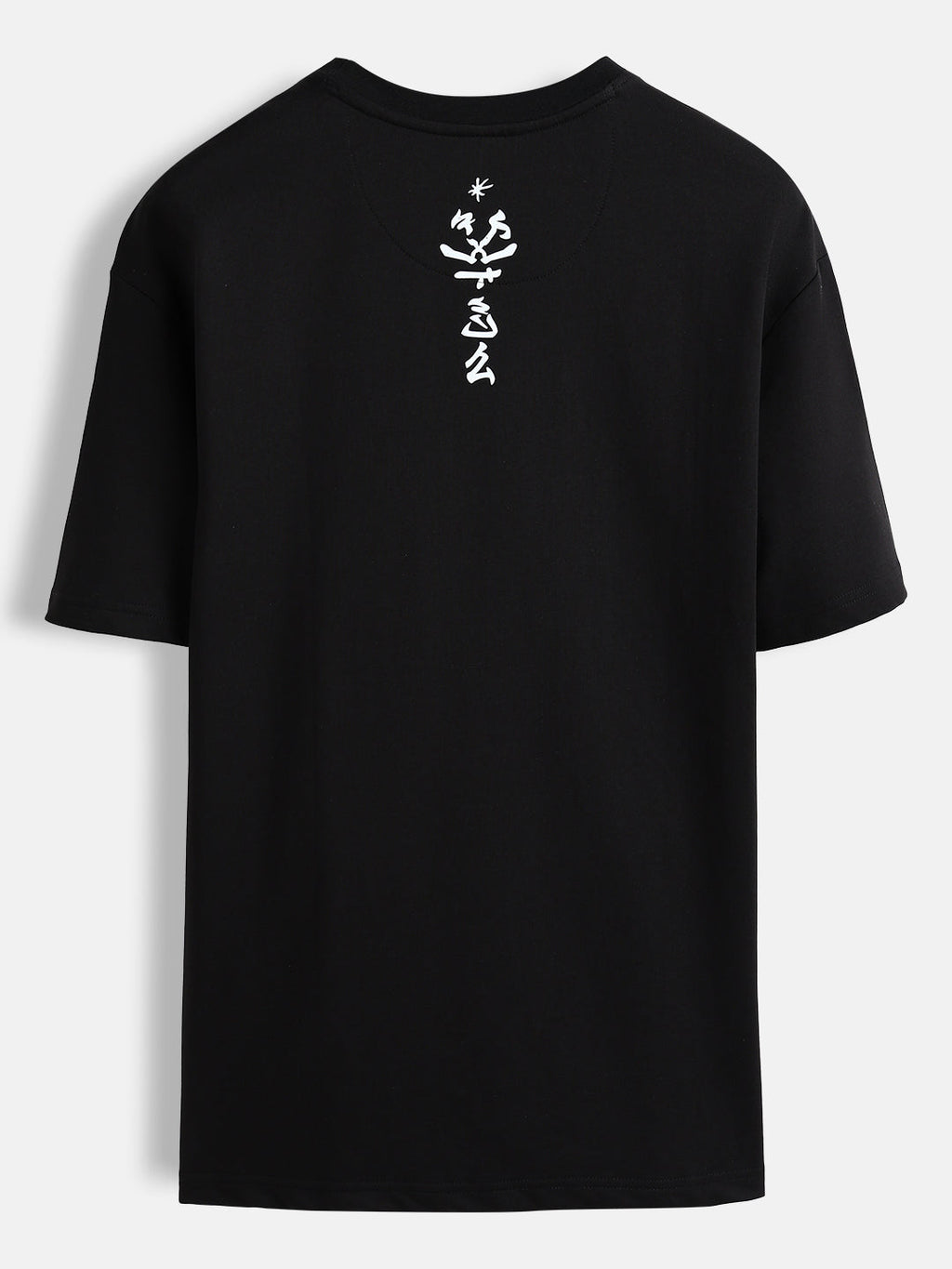 Statement front print oversized tshirt | Black