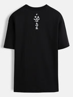 Statement front print oversized tshirt | Black