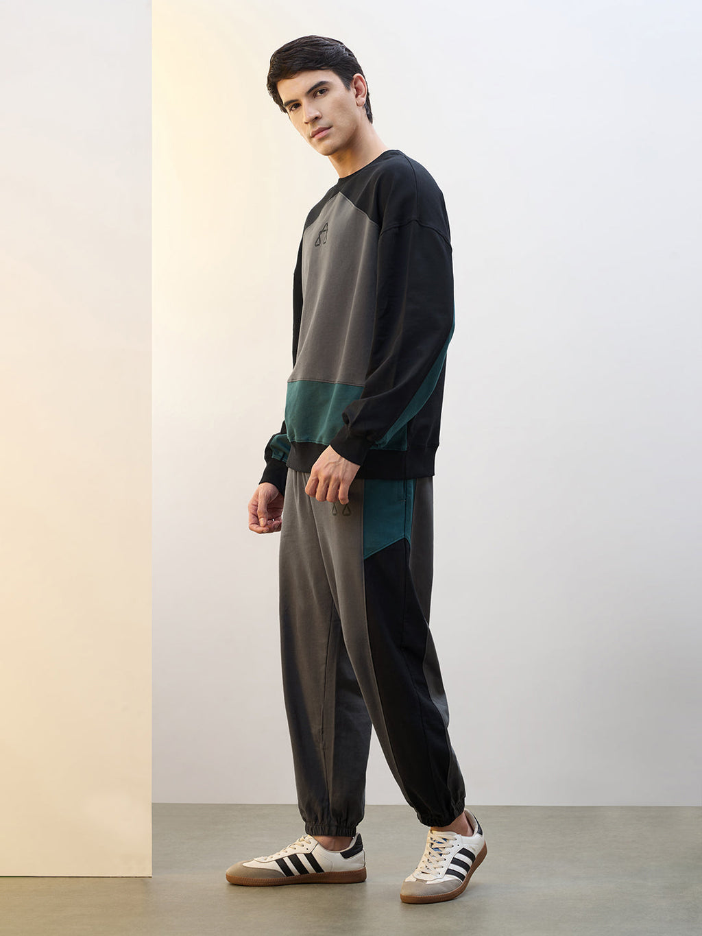 Colorblock Graphic Oversized Co-ord Set