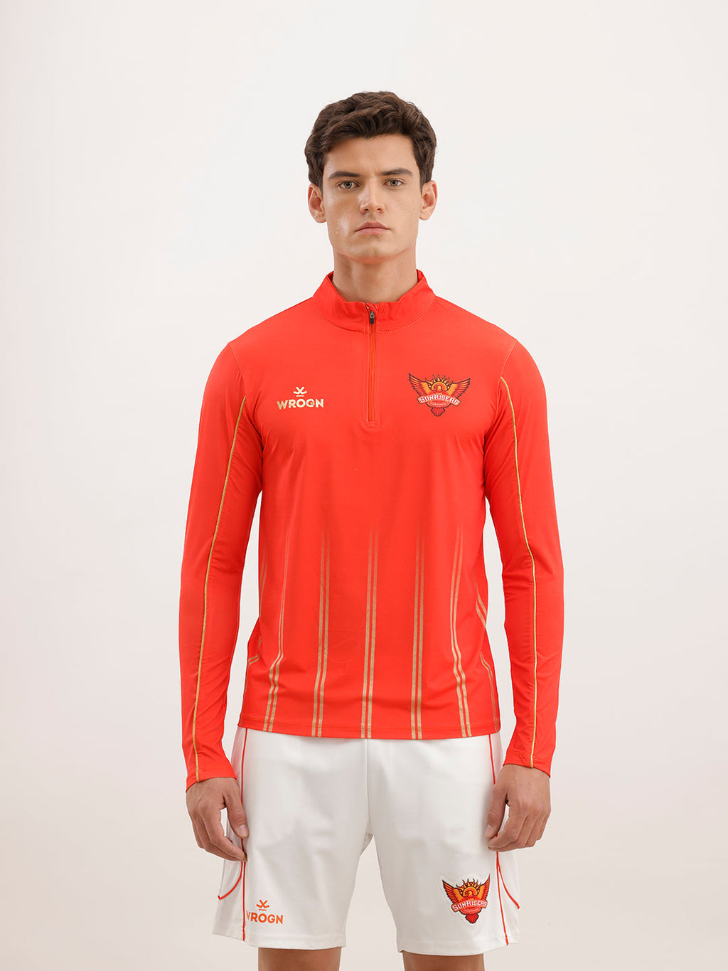 Wrogn x SRH Performance Quarter Zip T-Shirt | Orange