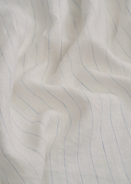 100% Linen Ivory Stripe Shirt