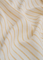 100% Linen Yellow Self-Stripe Shirt