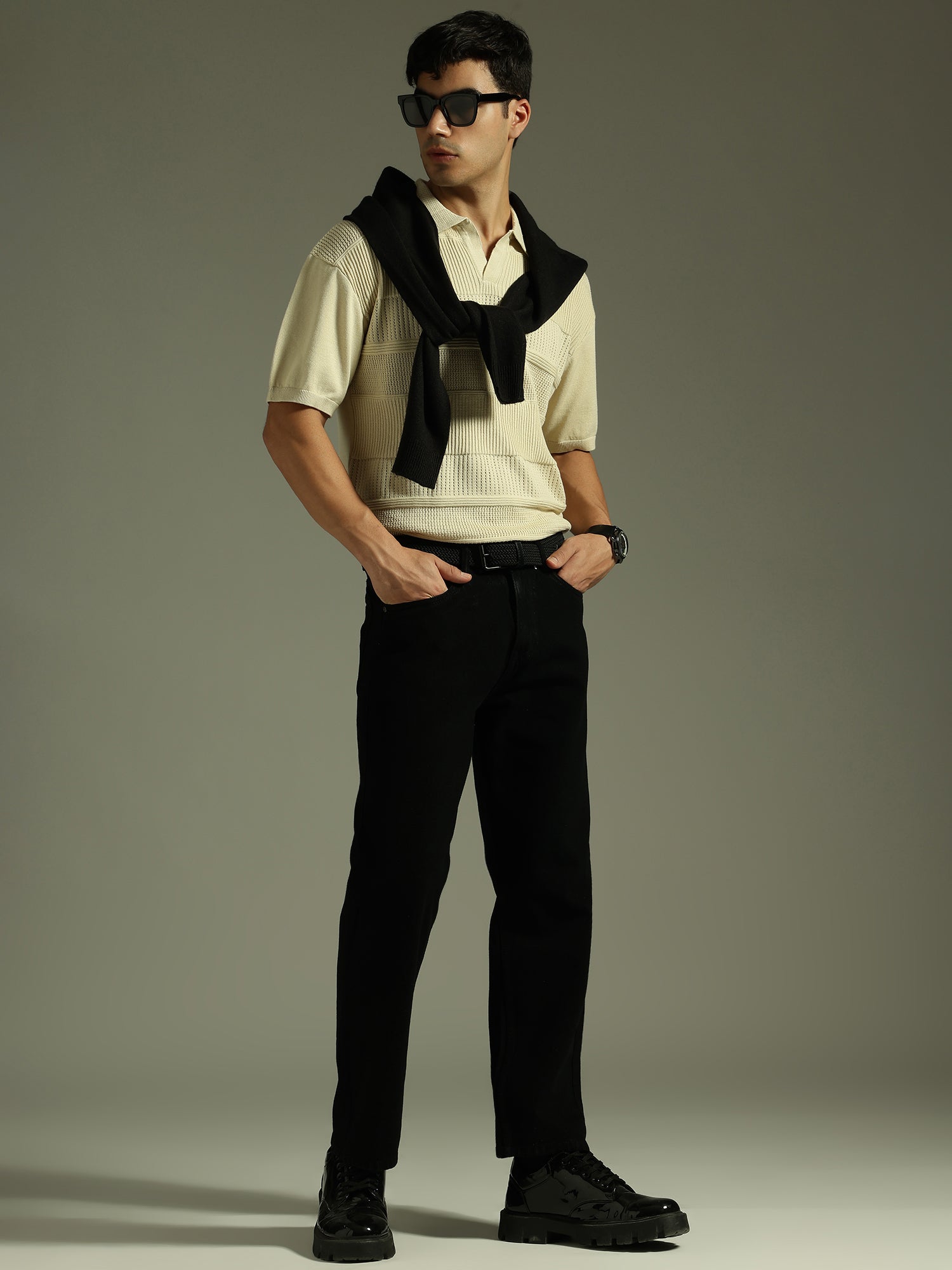 Black Straight Fit Jeans