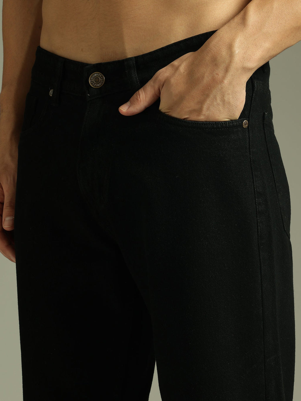 Black Straight Fit Jeans