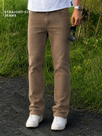 Light Brown Straight Jeans