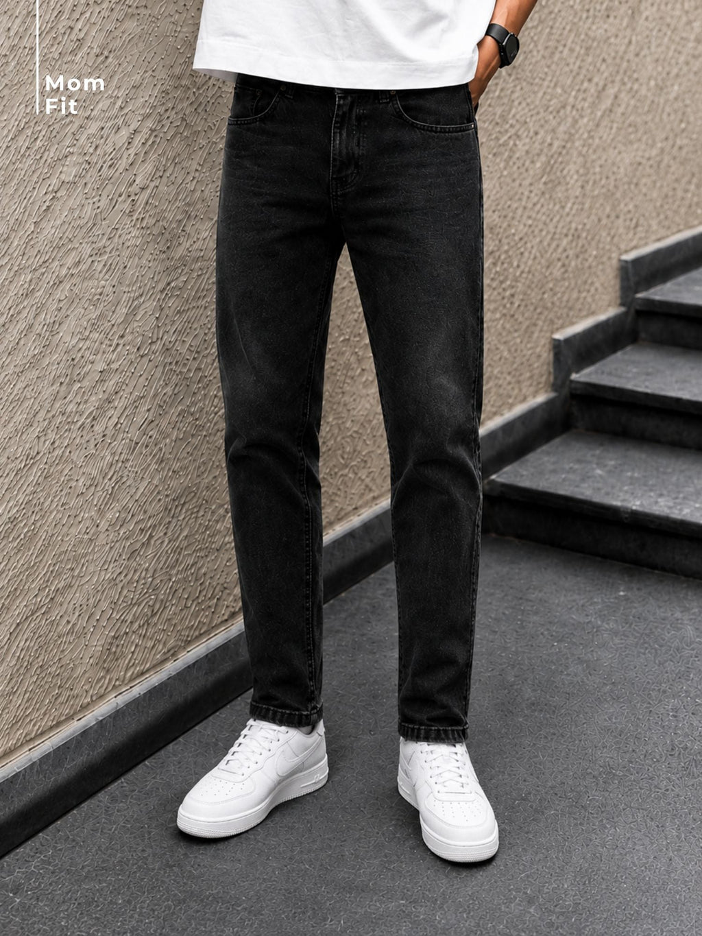 Charcoal Mom Fit Jeans