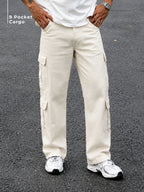 Off White Korean Cargo Jeans