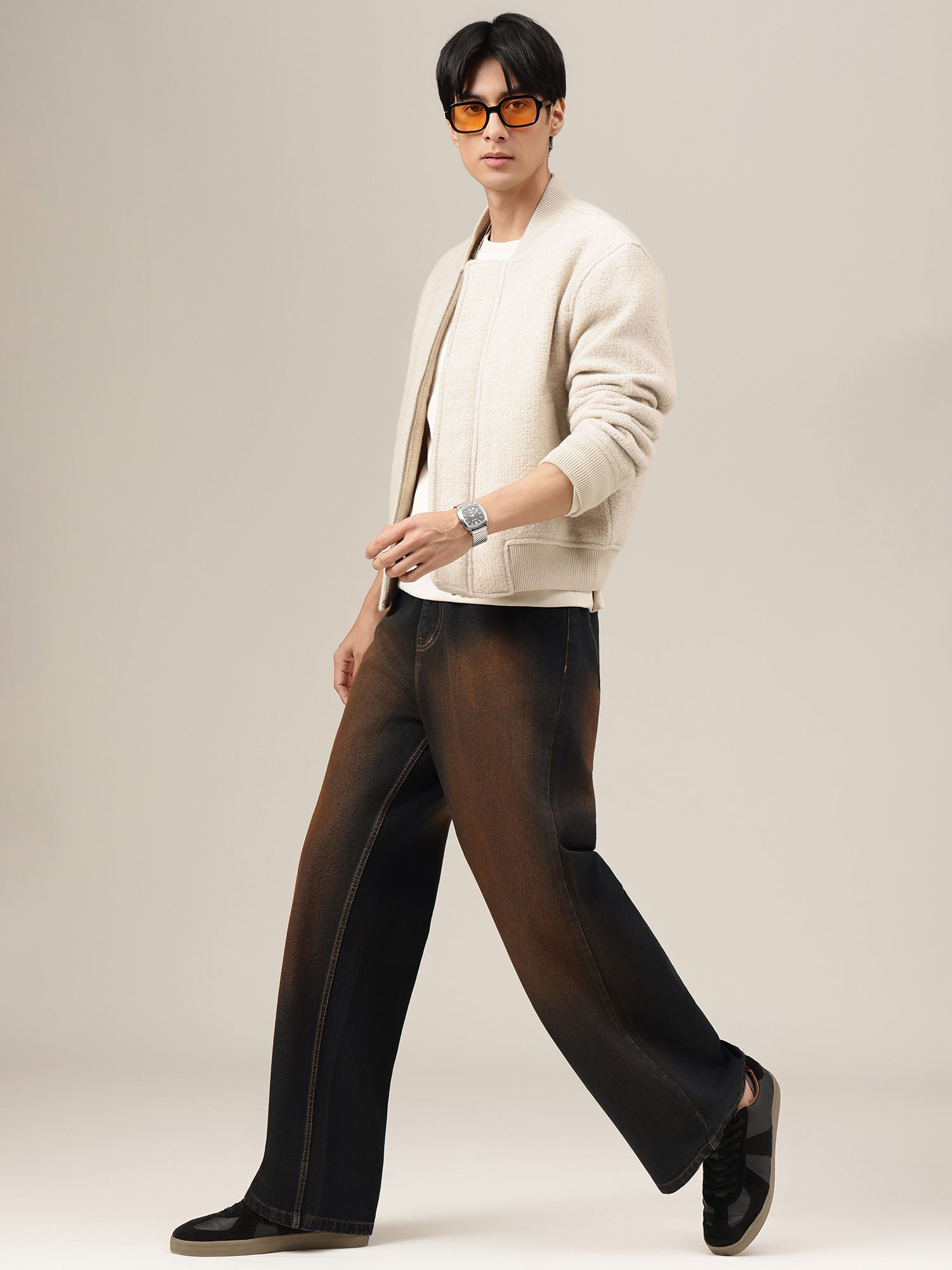 Oxidized Wide-Legs Jeans