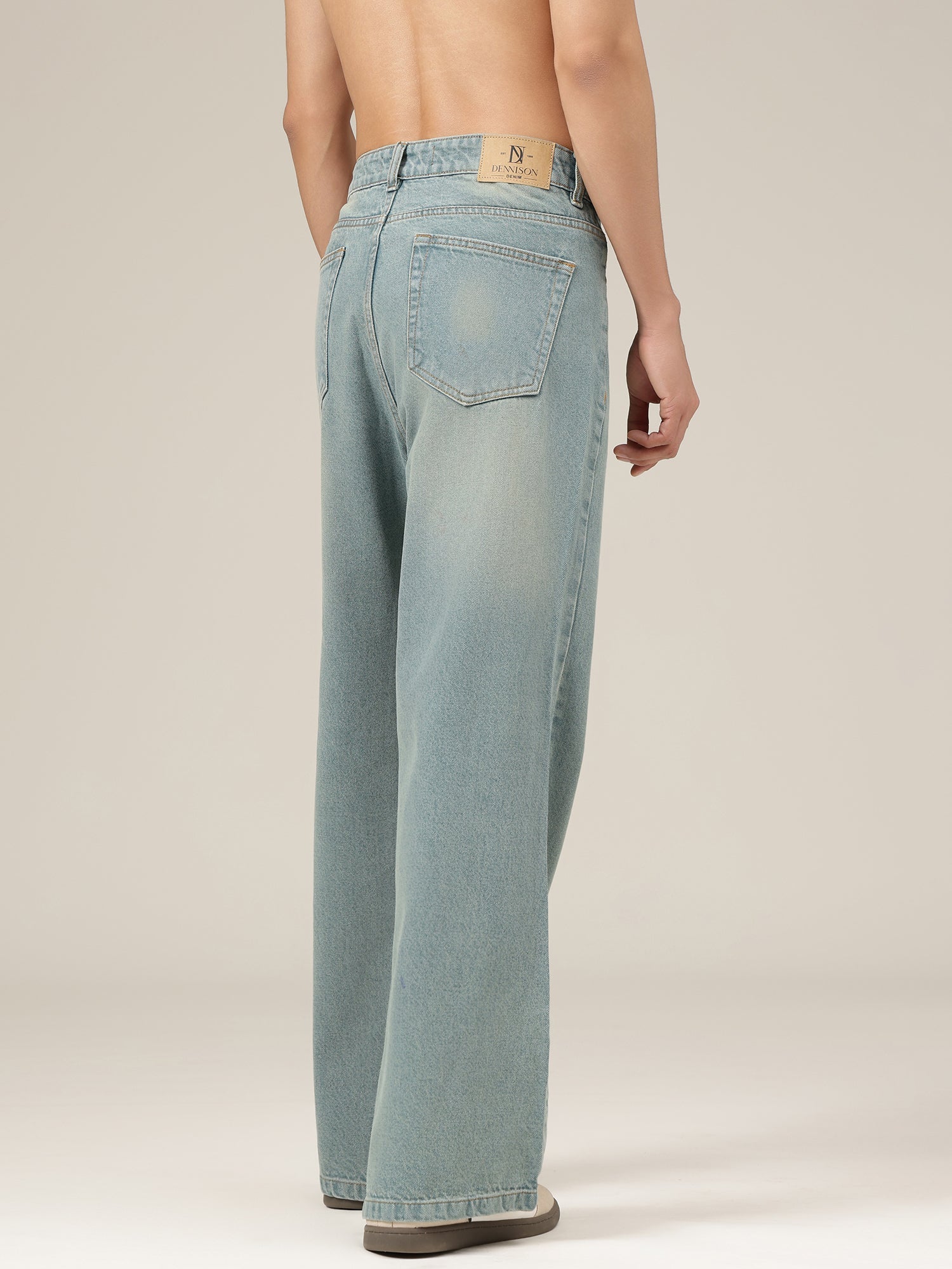 Faded Wide Leg Jeans