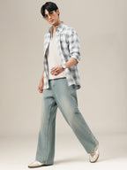 Faded Wide Leg Jeans