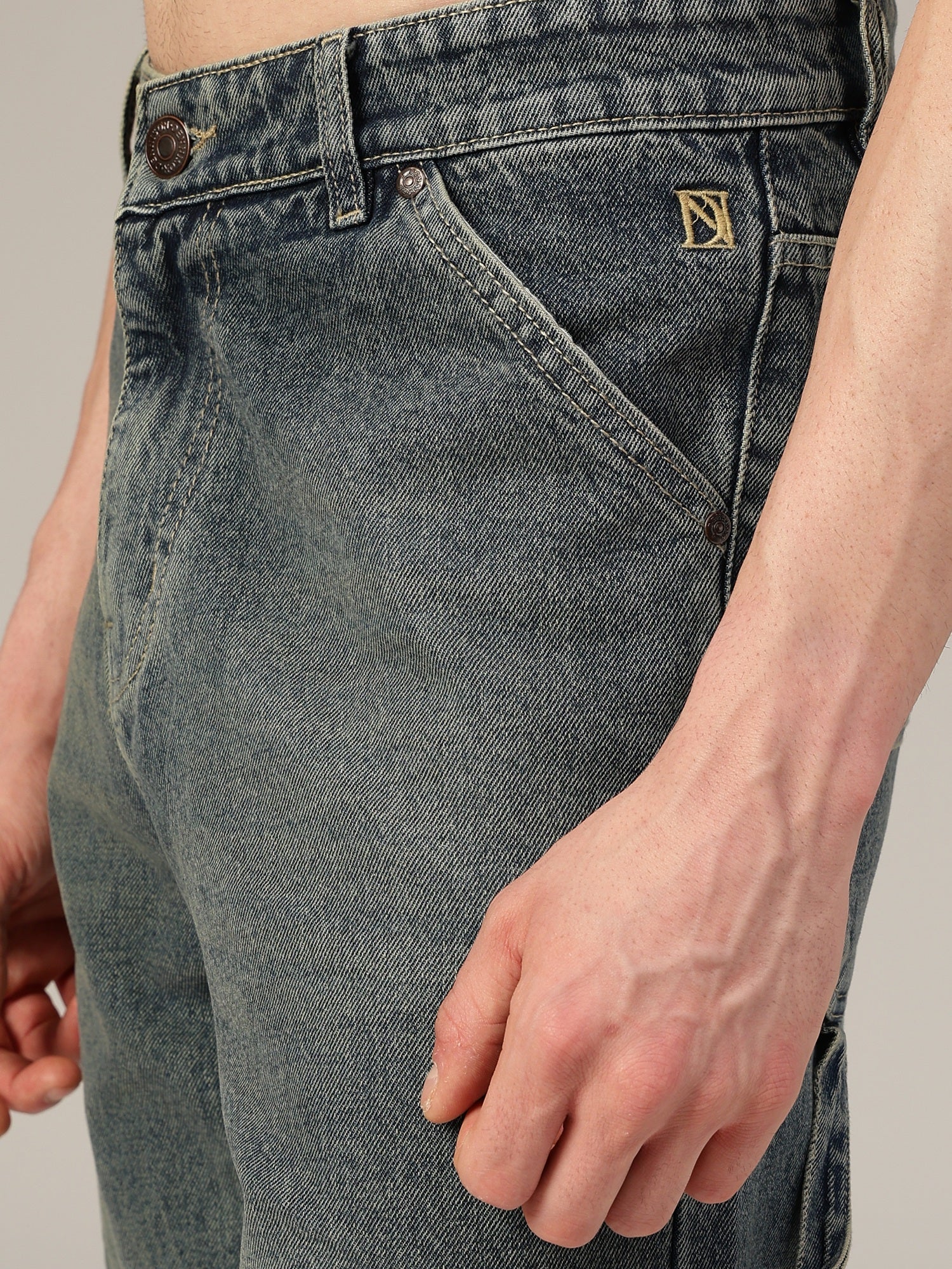 Dark Blue Baggy Fit Carpenter Jeans