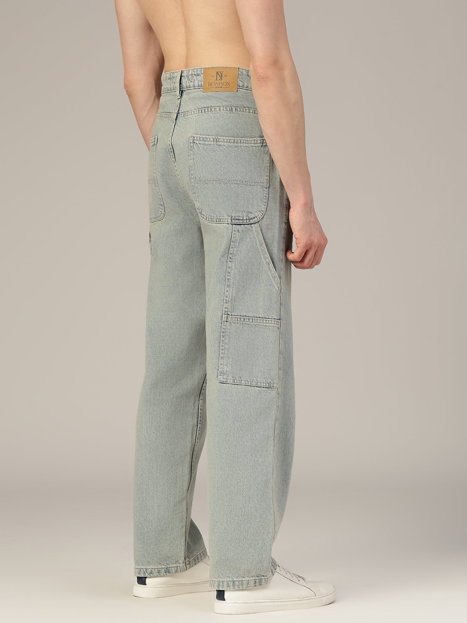 Light Blue Baggy Fit Carpenter Jeans