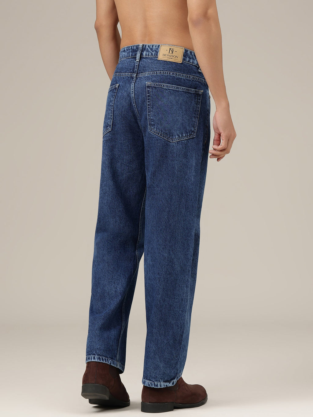 Distressed Light Faded Baggy Jeans