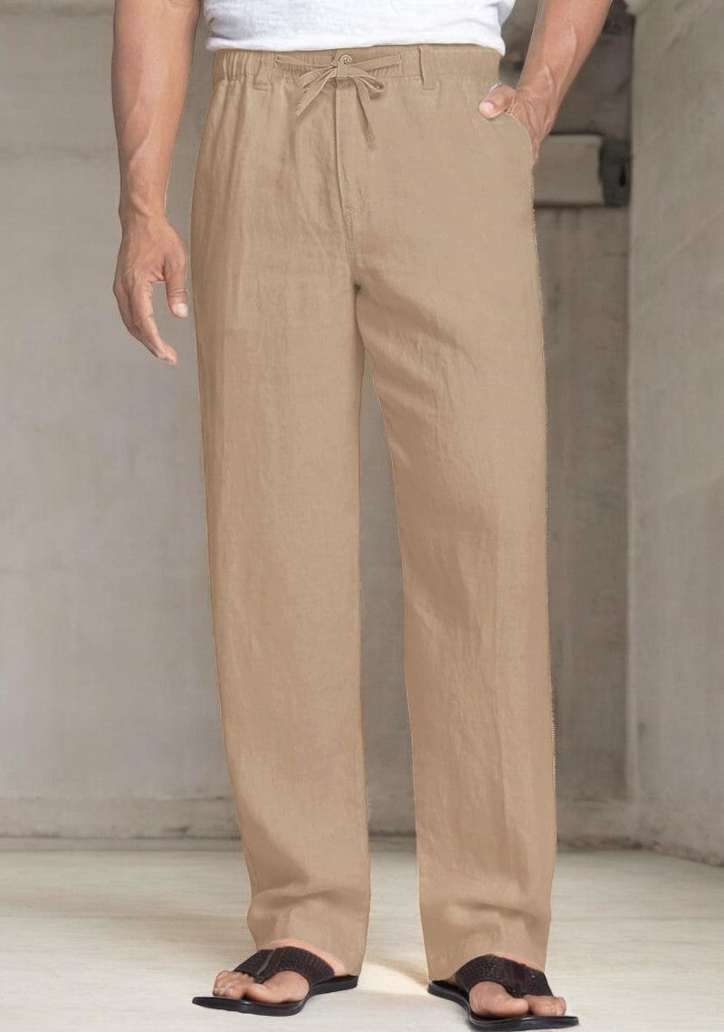 Pack of 2 Off White , Beige  Linen Regular Fit Pant-49384