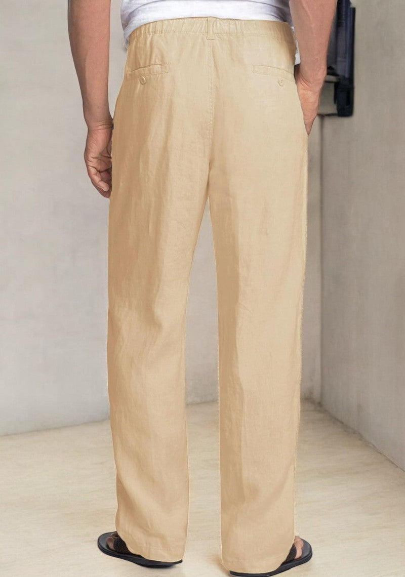 Pack of 2 Beige , Blue  Linen Regular Fit Pant