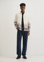 Beige Grey Gradient Printed Shirt