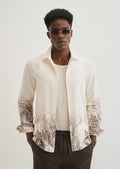 Beige Olive Grey Gradient Printed Shirt