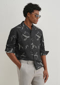 Black Artistic Printed Shirt