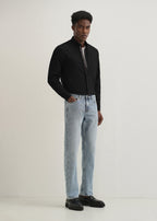 Black Contrast Placket Shirt