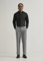 Black Plain Stitchless Placket Shirt