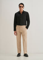 Black Premium Leather-Look Satin Finish Shirt