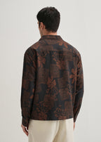 Black Rustic Square Motif Printed Shirt