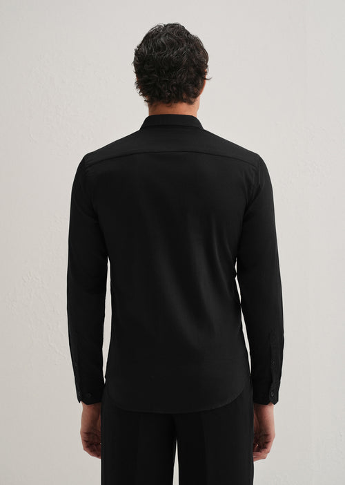 Black Sequin Handcrafted Designer Shirt