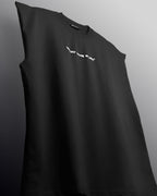 Worldwide Black Cotton Boxy Vest