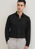 Black Wrinkle Free Plain Shirt