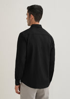 Black Wrinkle Free Plain Shirt