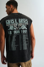 Faded Guns N Roses Oversized Tank
