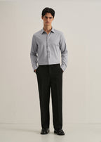 Cloud Grey Plain Stitchless Placket Shirt