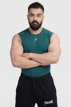 Compression Sleeveless Tank Emerald Green