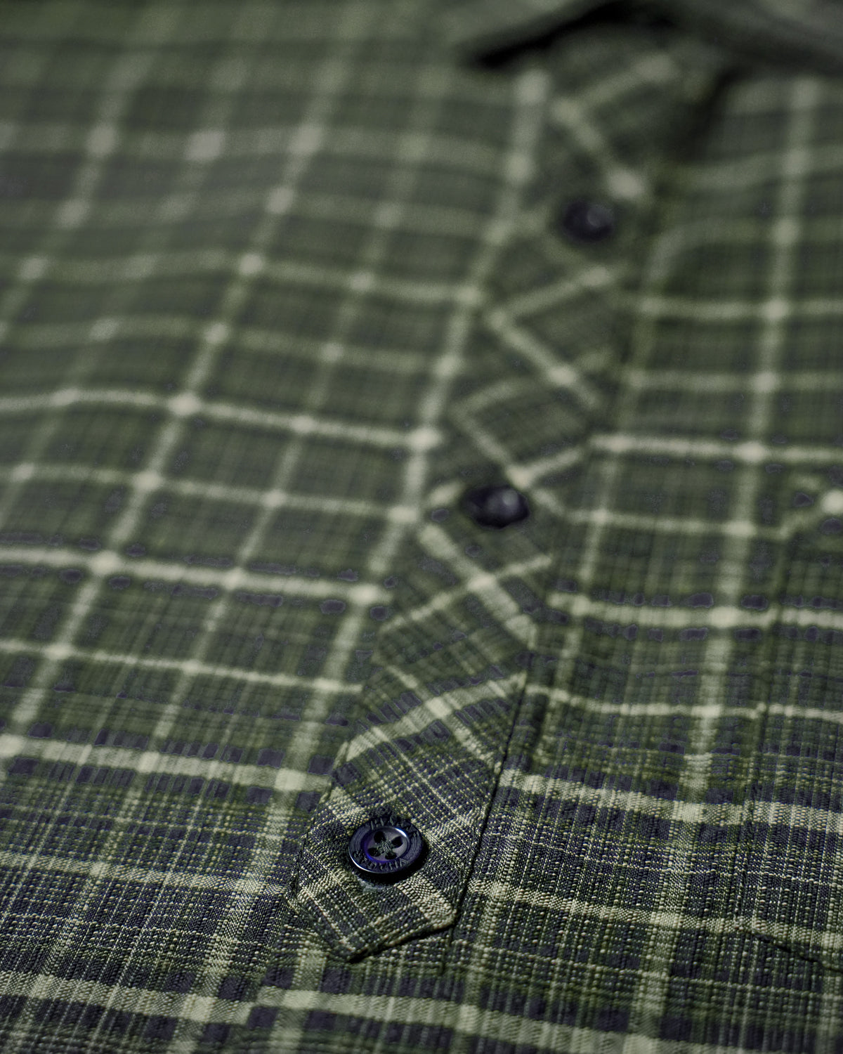 Charcoal Green Dobby Check Linen Plus Cotton Shirt