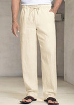 Pack of 2 White , Cream  Linen Regular Fit Pant