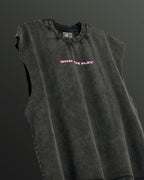 Everything Black Acid Wash Boxy Vest