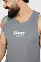 Drip Oversized Tank Dark Grey