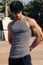 Ribbed Tank Grey