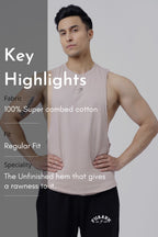 Drift Deep Arm Tank Beige