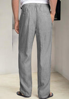 Pack of 2 Gray , Gray and White  Linen Regular Fit Pant