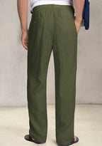 Pack of 2 Green , Gray Linen Regular Fit Pant