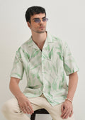 Green Soft Stroke Printed Shirt