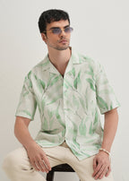 Green Soft Stroke Printed Shirt