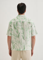 Green Soft Stroke Printed Shirt